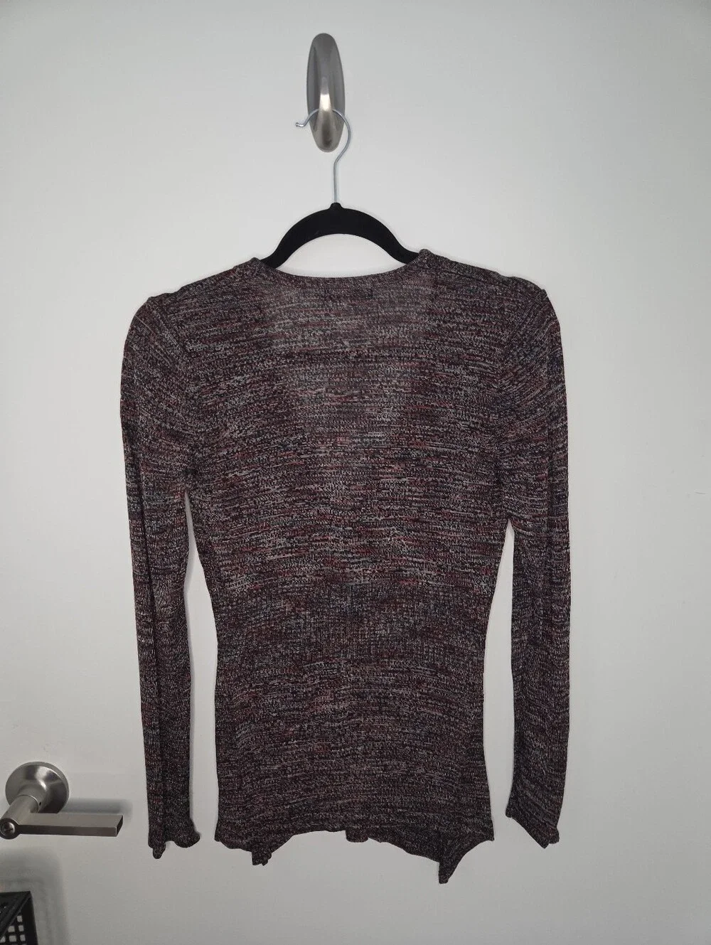 NIC + ZOE Women's Petite Small Multicolor Silk Blend Peplum Cardigan
